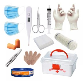 Kit Primeiros Socorros Completo Portátil com Maleta